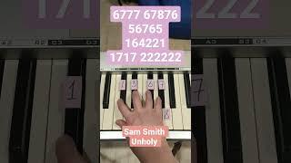 Sam Smith - Unholy #samsmith #unholy #shorts #piano #easypiano #tutorial