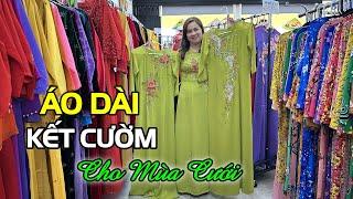 Vlog 338: ÁO DÀI KẾT CƯỜM CHO MÙA CƯỚI #dungcaliusa #aodai