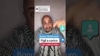 Bonus 3000 euro figli a carico #fringebenefit #bonus3000€ #isee #davidecaporusso