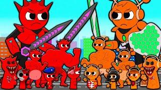 EVOLUTION OF ALL PHASES OREN VS EVOLUTION OF ALL PHASES RADDY! INCREDIBOX SPRUNKI Cartoon Animation