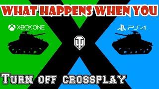 What happens when you turn off cross play?  || World of Tanks SummerSlam Console PS4 XBOX