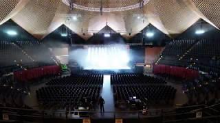 Grand Hotel montage timelapse boomerang. Tempodrom Berlin Germany 2020