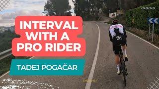 AMATEUR CYCLIST vs TADEJ POGAČAR RIDING UPHILL!!! Tour de France winner pushing some WATTs 