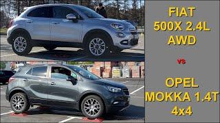 SLIP TEST - Fiat 500X AWD vs Opel Mokka 4x4 / Buick Encore, Chevrolet Trax - @4x4.tests.on.rollers