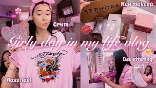 GIRLY VLOG : getting ready / Q&A , Sephora haul, Ross try on haul, & decluttering my clothes
