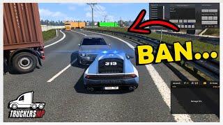  CRASHED Into POLICE Lamborghini | TruckersMP