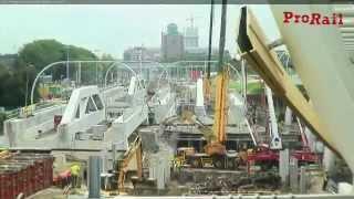 Timelapse plaatsen brug over de Dieze Den Bosch