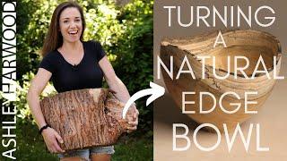 Woodturning: Making a Natural Edge Mulberry Bowl... starting with a log!