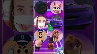 Siren Head, Talking Angela, Vlad and Niki, Lightning McQueen, Sheriff Labrador, Paw Patrol Tiles Hop
