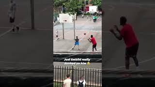 The time when Joel Embiid played pickup and windmill dunked on a random guy at the park 