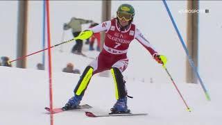 Katharina Liensberger(AT) wins -WC Alpine Skiing Slalom-Are (SWE) 13 MAR 2021 - 2nd run - highlights