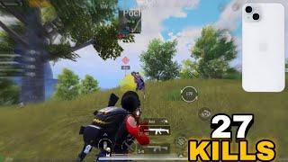 27 KILLS  IPHONE 15 PLUS PUBG 60 FPS TEST | PUBG MOBILE #pubg #pubgm