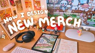 How I design a new merch, sketchbook doodles, amazon haul  art vlog