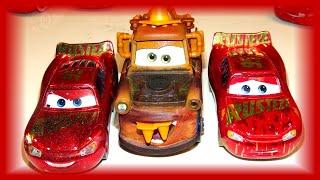 Cone Teeth Mater Unboxing and Muddy Rusteze Lightning McQueen