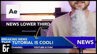 News Overlay Lower Third - After Effects Tutorial