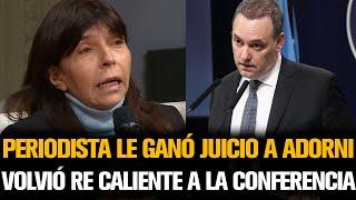 PERIODISTA QUE LA ECHARON LE HIZO JUICIO A ADORNI Y VOLVIÓ