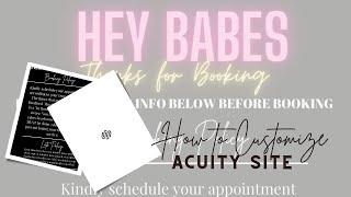 How to Customize your Acuity Booking Site+Canva Pro Tips+Scheduling Site Tips|She’s Cheryl Nicole