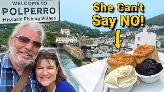 POLPERRO, Cornwall - She Can’t Say 'NO' To A Cream Tea (And A Pasty)