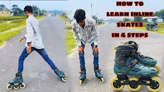 Skating easy learn in 4 steps #skating #inlineskating #howtolearnskating