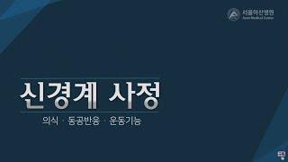 신경계 사정 : 의식, 동공, 운동기능 편