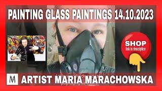 Glass Paintings: 14.10.2023 Berlin-based Artist Maria Marachowska paints glass paintings