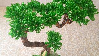 МК бонсай из бисера. Елена Кулик. Beaded bonsai master class.