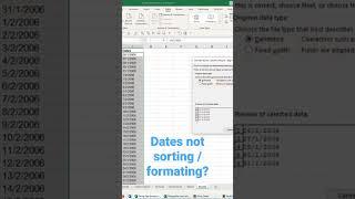 Date issues in Excel? IT IS NOT A VALID DATE