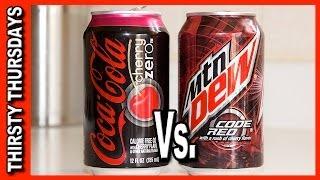 Coca-Cola Cherry Zero  Vs  Mountain Dew Code Red Review