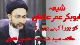 Shia Abu Bakr Umar Usman Ko Bura Kehte Hai..? || Allama Shahenshah Hussain Naqvi ||