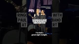 Ringo Starr drums with Paul McCartney's band at London concert