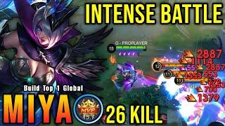 26 Kills!! Intense Battle Miya Late Game Carry!! - Build Top 1 Global Miya ~ MLBB