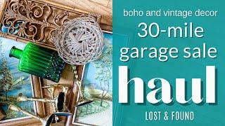 HUGE Garage Sale and Antique Shopping Haul! Boho & Vintage Decor from Bargains Galore on Hwy 64