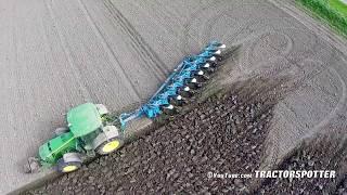 Ploughing w  John Deere 8360R & 9 furrow Lemken Diamant 12   ERF B V    Pflügen