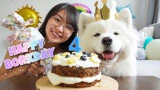 My Dog Got The Best Birthday Surprise Ever! [With DIY Dog Birthday Cake Recipe]