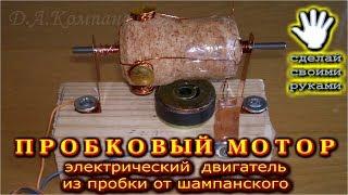 How to assemble a real electric motor from a wine cork?