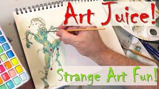 Art Juice! Strange Christmas Art Fun - Santa's Reindeer Prancer