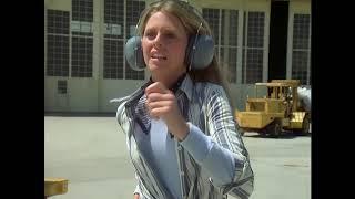Lindsay Wagner as Jaime Sommers wears vintage eardefenders in The Bionic Woman s2 The Vega Influence