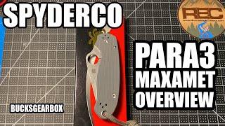 Spyderco Para3 Maxamet Folding Knife Overview in 4K. This is an awesome EDC knife!