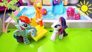 My Little Pony Beach and Pool Party Vacation! Part 1 | Mommy Etc