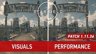 Starfield 60 FPS Patch (1.11.36) Comparison - Visuals Mode vs. Performance (Xbox Series X)