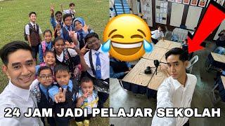 24 JAM JADI PELAJAR SEKOLAH  AQIL PERGI SEKOLAH !!! 