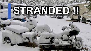 STRANDED IN A SNOW STORM!  The Harsh Reality of Living off Motorcycles (S2 EP30)