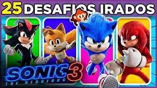  DESAFIOS IRADOS SONIC 3 | 25 jogos para testar seus conhecimentos e raciocínio #MacaQuiz 