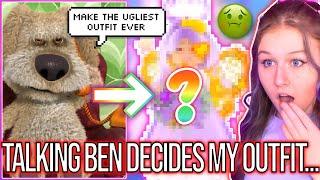 TALKING BEN DECIDED MY OUTFIT IN ROYALE HIGH *HE'S SO MEAN*  ROBLOX Royale High Funny Challenge