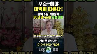 80년생 46세 경신생 원숭이띠 2025년 음력 6월 7월운세!