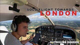 Solo Flight Towards London | Private Pilot | Robin R1180TD | Outbound Diaries