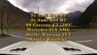 Alpentour 2013 mit Audi RS4, Mercedes SLS AMG, Corvette C3, Shelby Mustang