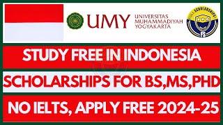Study Free in Indonesia - UMY University Scholarship 2025 Indonesia for Bachelors, Masters and PhD