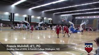 Francis Mulvihill, 6'1, Point Guard, Class of 2018 (Wellington, New Zealand)