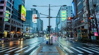 Rainy Walk Around Hongdae Streets on the Last Morning of 2023 | 4K HDR